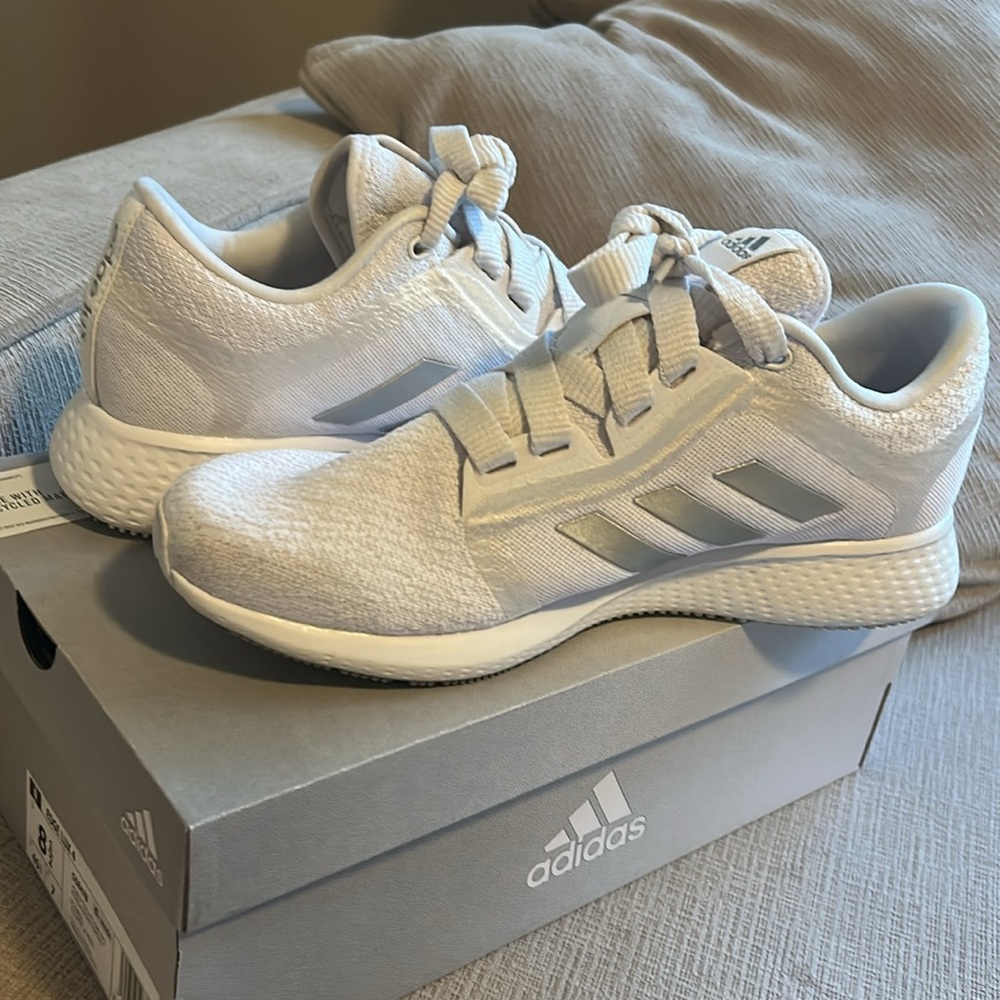 Adidas Edge Lux 4 White Silver Metallic Womens 8.5 G58478